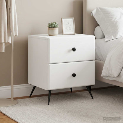 Armadio da Notte 2 pz Bianco 43 x 34,5 x 47,5 cm