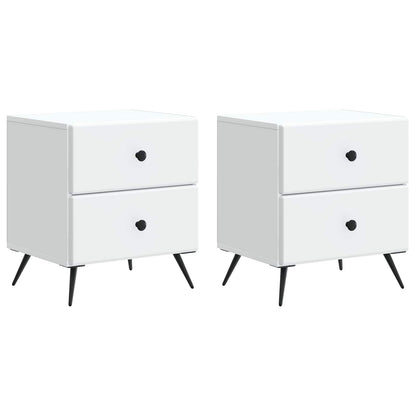 Armadio da Notte con cassetto 2 pcs Bianco 43 x 34,5 x 47,5 cm | homemem39