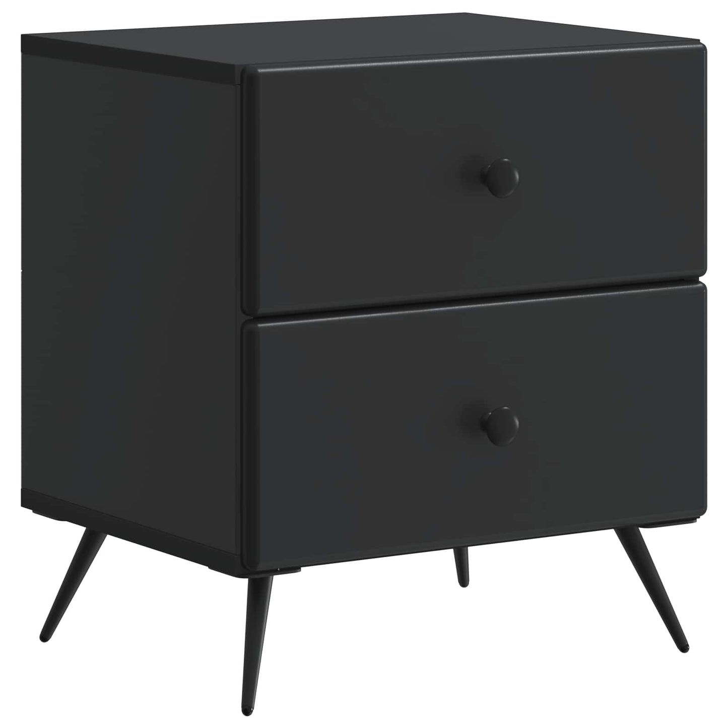 Armadio da Notte Nero 43 x 34,5 x 47,5 cm Legno ingegnerizzato