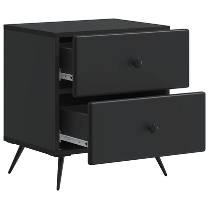 Armadio da Notte Nero 43 x 34,5 x 47,5 cm Legno ingegnerizzato