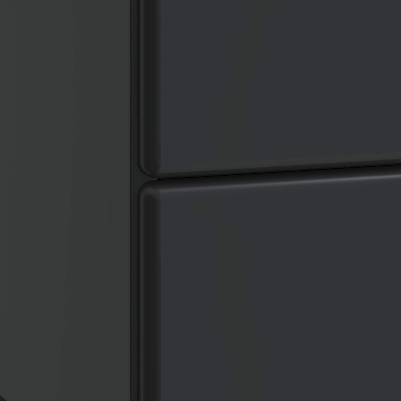 Armadio da Notte con cassetto 2 pcs Nero 43 x 34,5 x 47,5 cm | homemem39