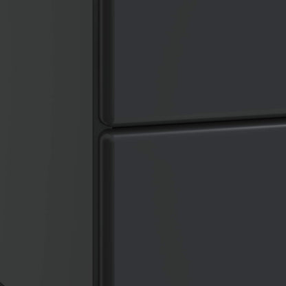 Armadio da Notte con cassetto 2 pcs Nero 43 x 34,5 x 47,5 cm | homemem39
