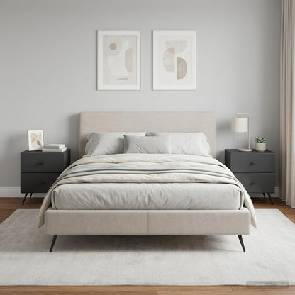 Armadio da Notte 2 pz Nero 43 x 34,5 x 47,5 cm