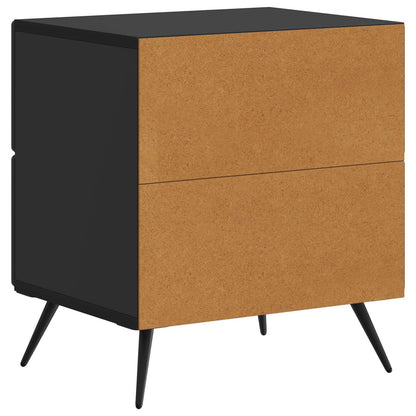 Armadio da Notte con cassetto 2 pcs Nero 43 x 34,5 x 47,5 cm | homemem39