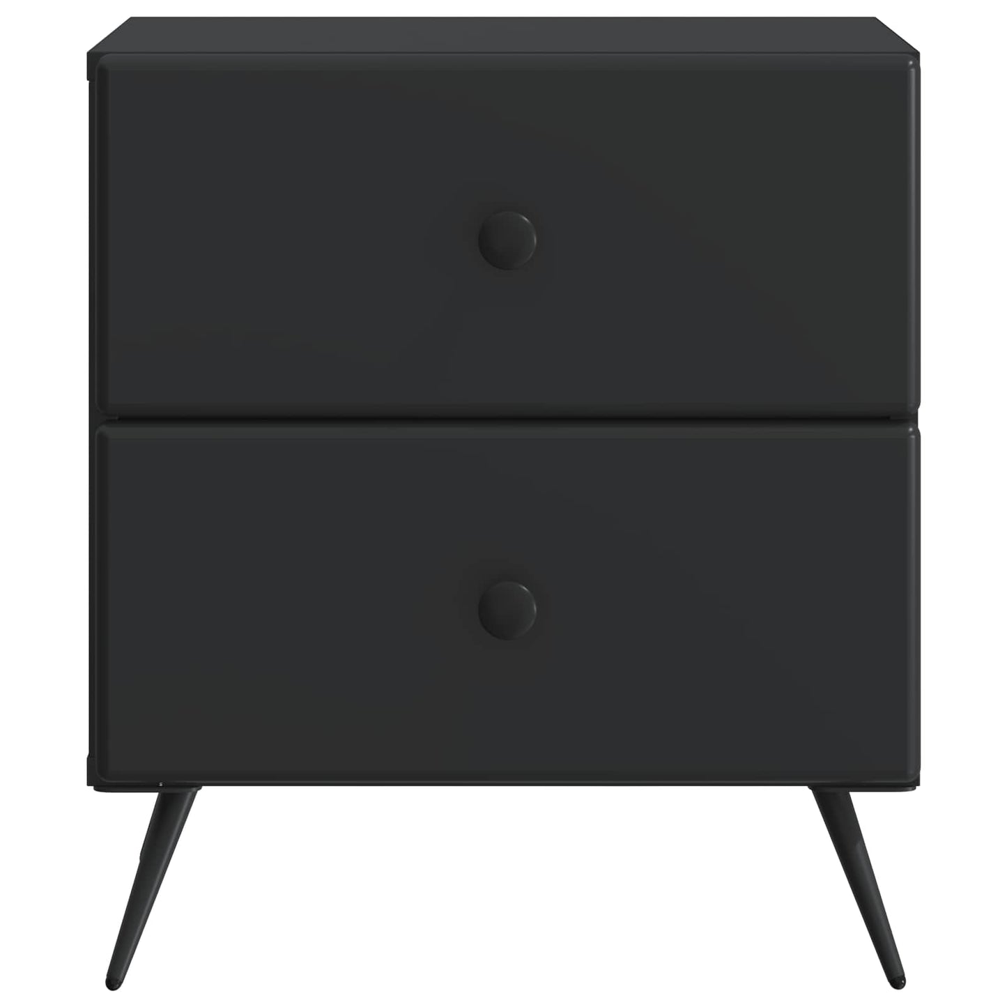 Armadio da Notte con cassetto 2 pcs Nero 43 x 34,5 x 47,5 cm | homemem39