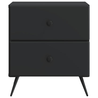 Armadio da Notte con cassetto 2 pcs Nero 43 x 34,5 x 47,5 cm | homemem39