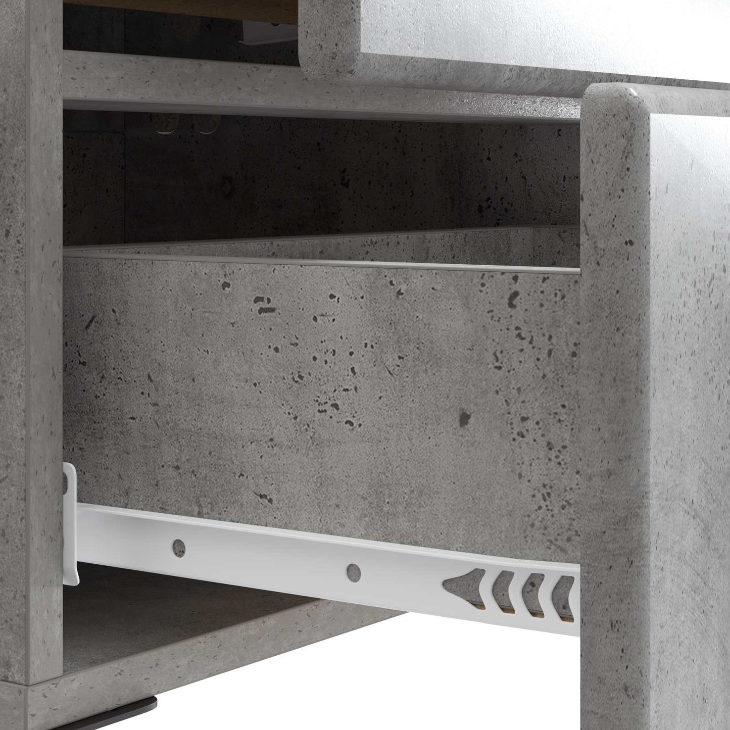 Armadio da Notte Grigio Cemento 43 x 34,5 x 47,5 cm | homemem39