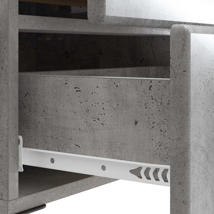Armadio da Notte Grigio Cemento 43 x 34,5 x 47,5 cm | homemem39