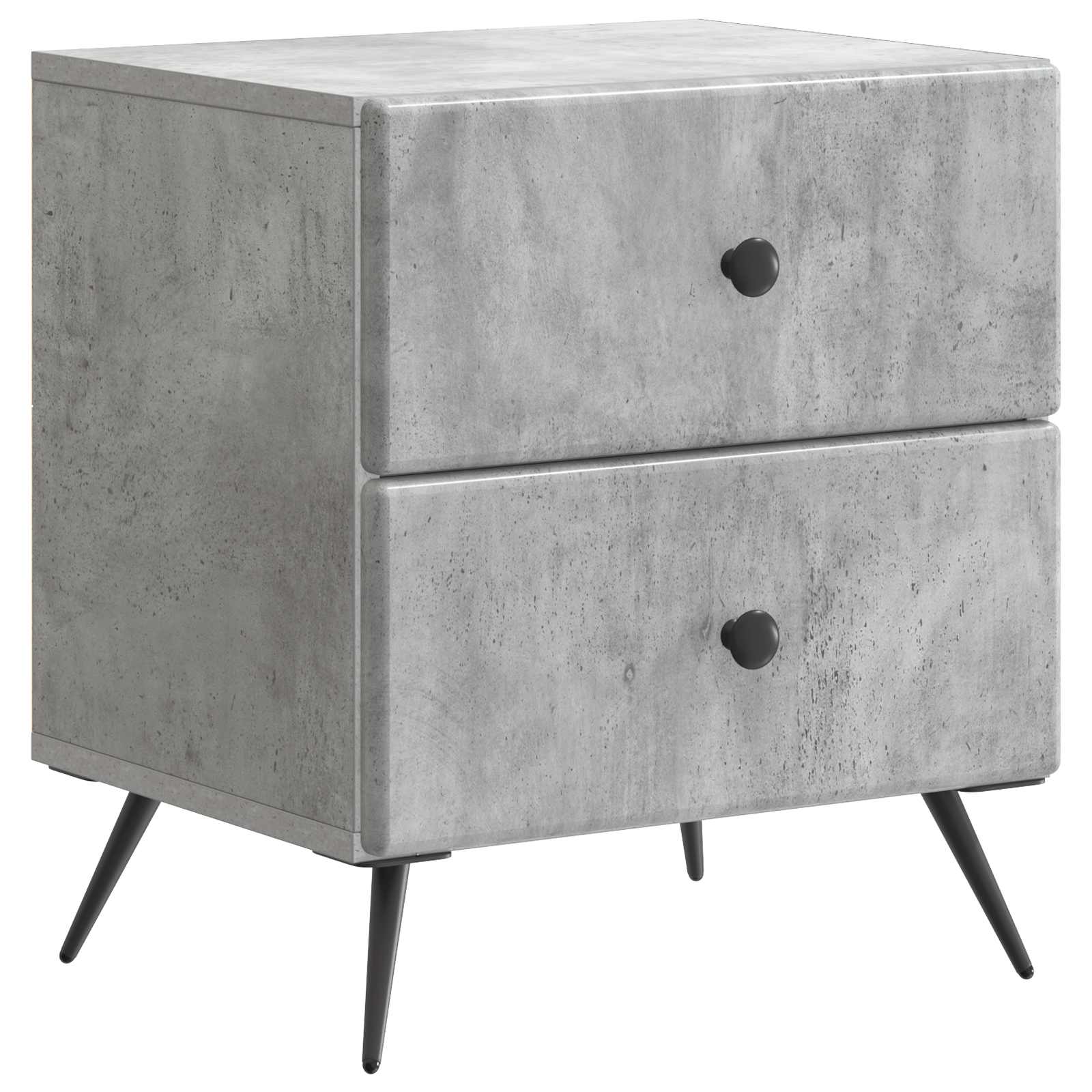 Armadio da Notte Grigio Cemento 43 x 34,5 x 47,5 cm | homemem39