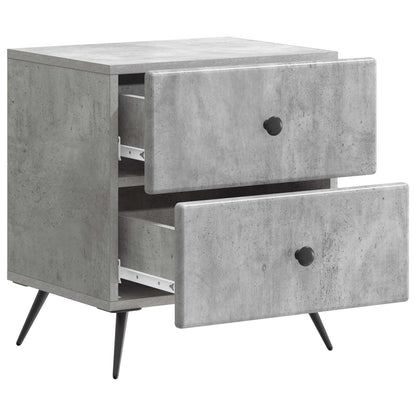 Armadio da Notte Grigio Cemento 43 x 34,5 x 47,5 cm | homemem39