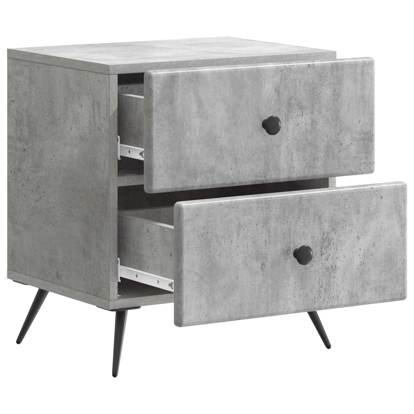 Armadio da Notte Grigio Cemento 43 x 34,5 x 47,5 cm