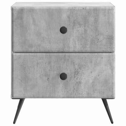 Armadio da Notte Grigio Cemento 43 x 34,5 x 47,5 cm