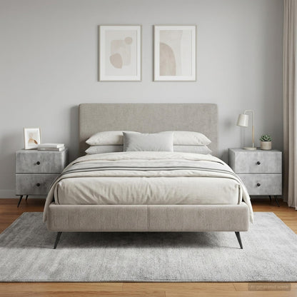 Armadio da Notte 2 pz Grigio Cemento 43 x 34,5 x 47,5 cm
