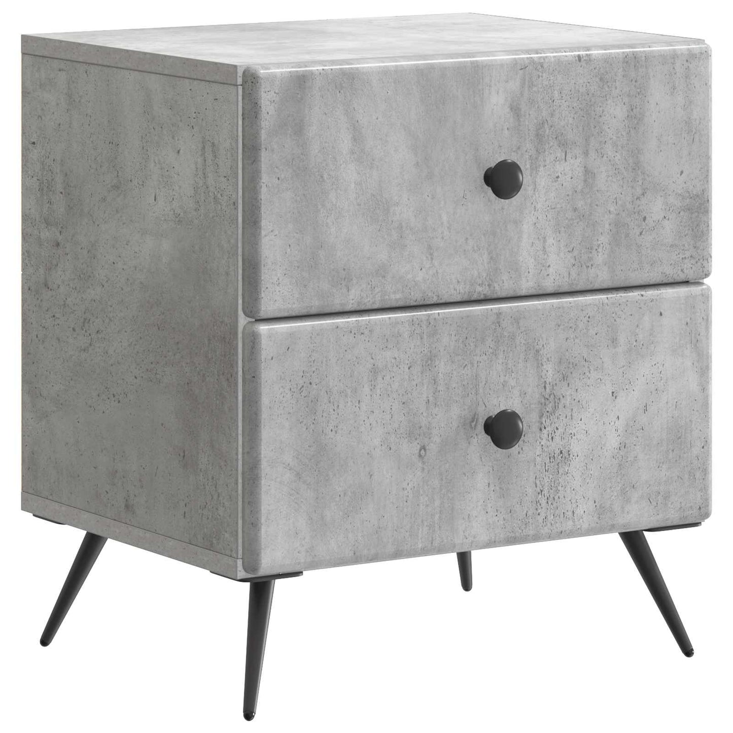 Armadio da Notte 2 pcs Grigio Cemento 43 x 34,5 x 47,5 cm