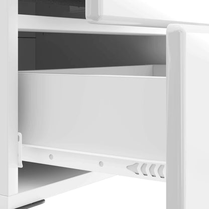 Armadio da Notte con cassetto Bianco Lucido 43 x 34,5 x 47,5 cm | homemem39