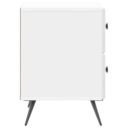 Armadio da Notte con cassetto Bianco Lucido 43 x 34,5 x 47,5 cm | homemem39