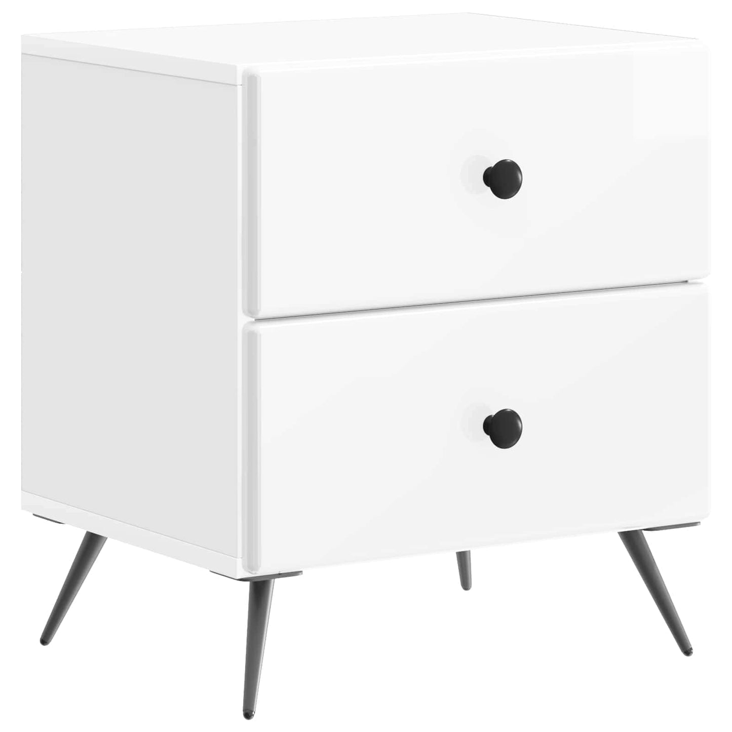 Armadio da Notte 2 pcs Bianco Lucido 43 x 34,5 x 47,5 cm | homemem39