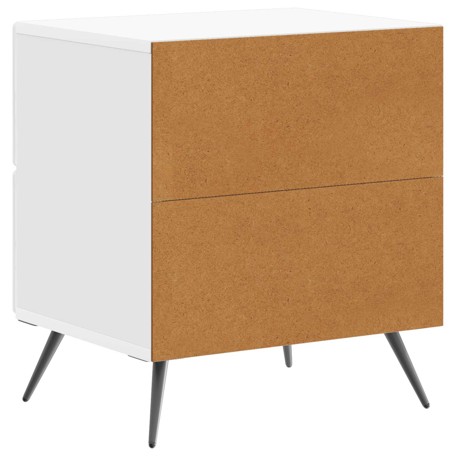 Armadio da Notte 2 pcs Bianco Lucido 43 x 34,5 x 47,5 cm | homemem39