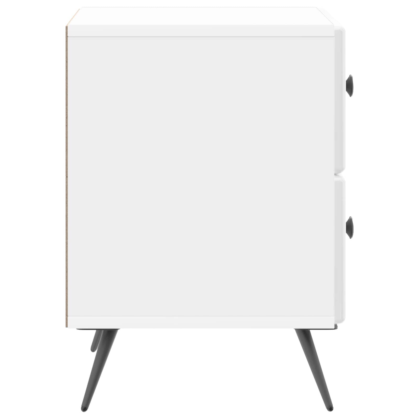 Armadio da Notte 2 pcs Bianco Lucido 43 x 34,5 x 47,5 cm | homemem39