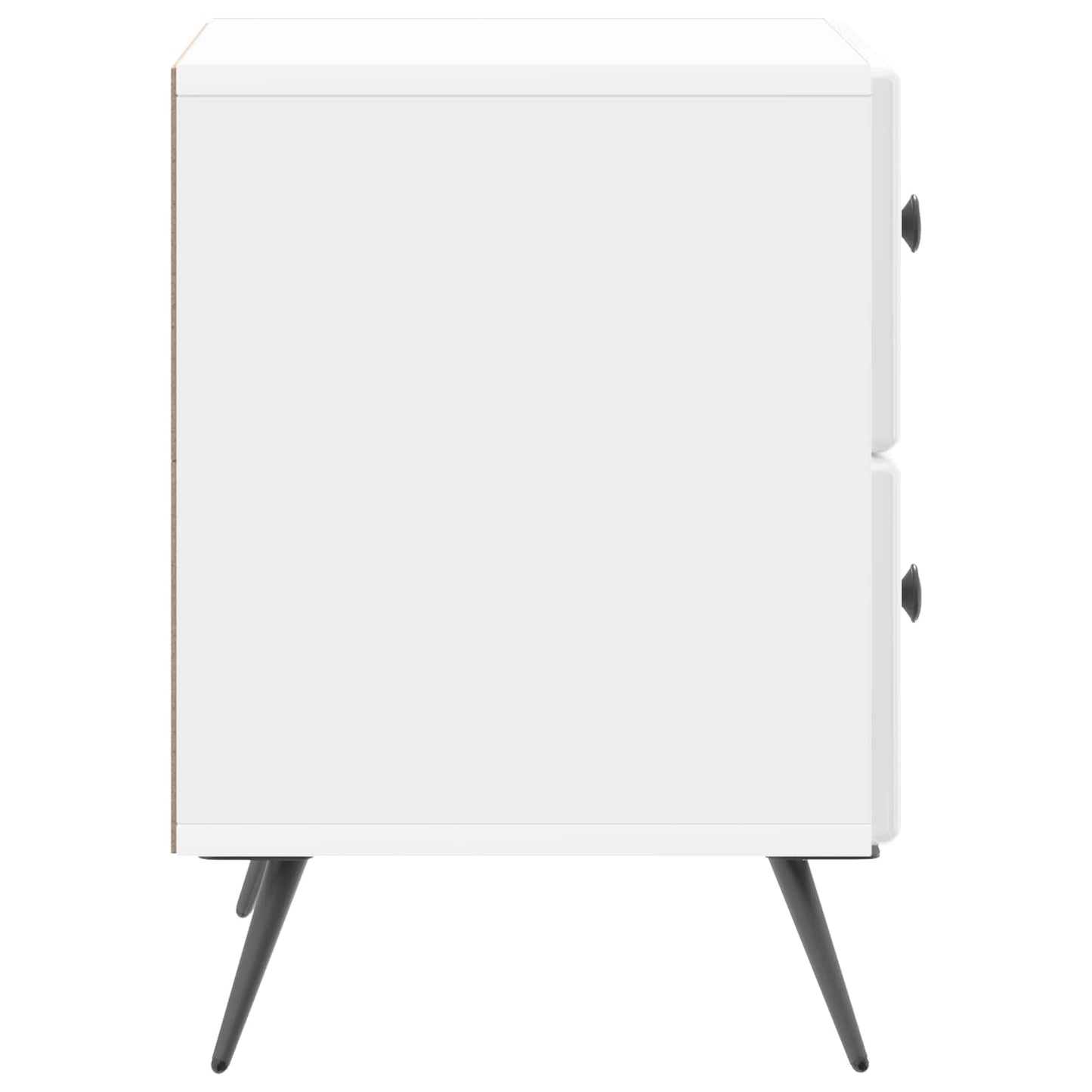 Armadio da Notte 2 pz Bianco Lucido 43 x 34,5 x 47,5 cm