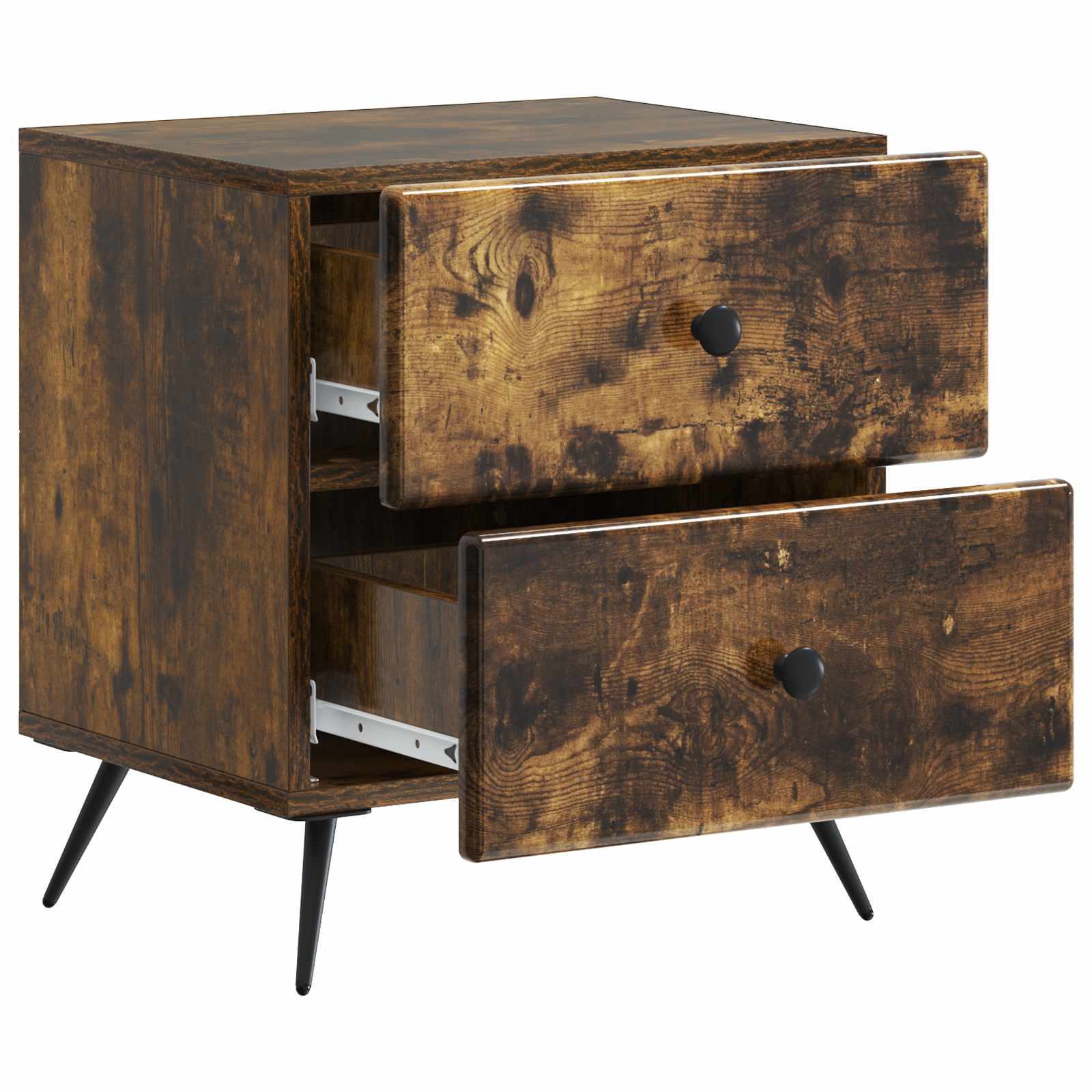 Armadio da Notte 2 pcs Rovere Fumo 43 x 34,5 x 47,5 cm | homemem39