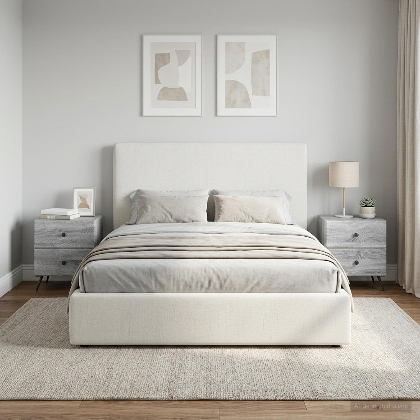 Armadio da Notte 2 pz Grigio Sonoma 43 x 34,5 x 47,5 cm
