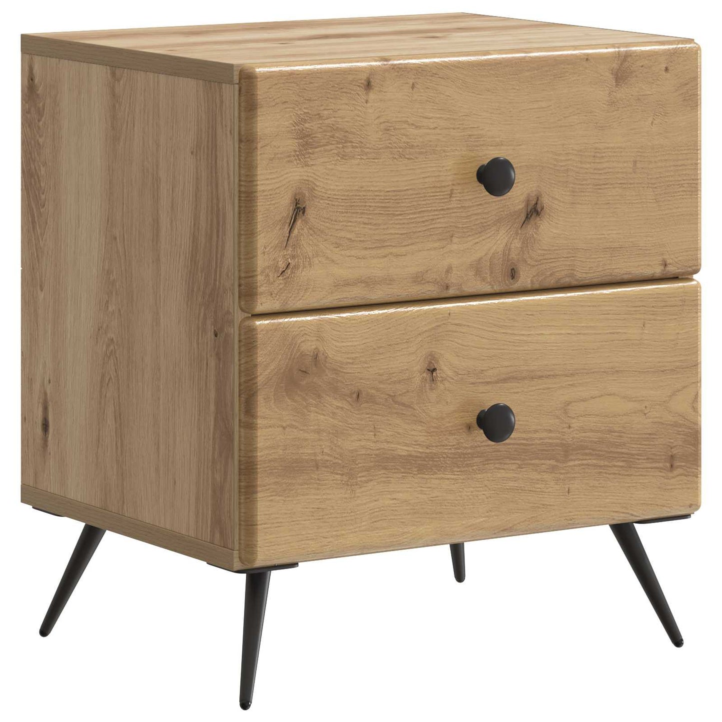 Armadio da Notte 2 pcs Rovere Artigianale 43 x 34,5 x 47,5 cm
