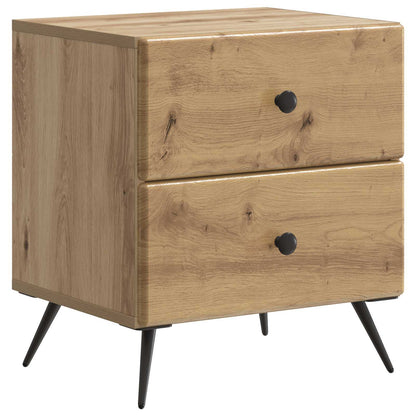 Armadio da Notte 2 pcs Rovere Artigianale 43 x 34,5 x 47,5 cm