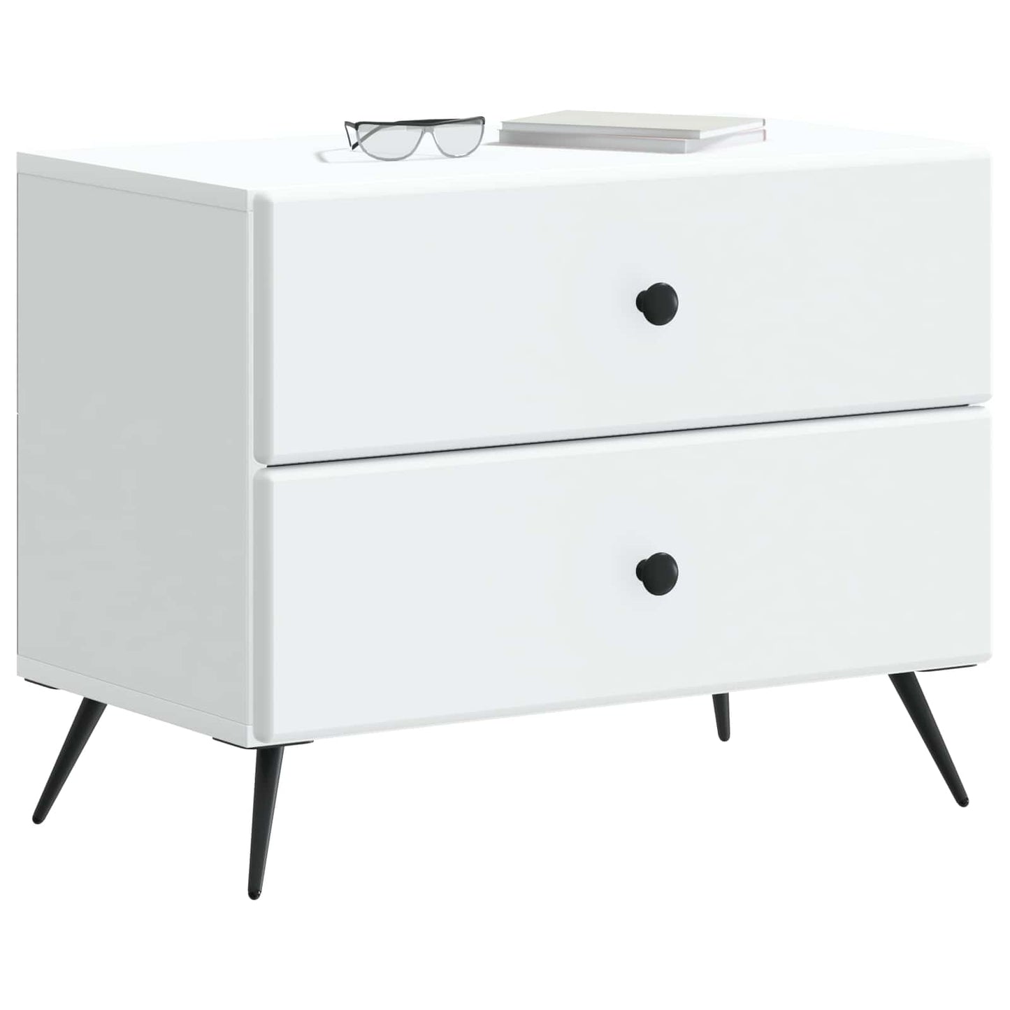 Armadio da Notte con cassetto Bianco 62 x 34,5 x 47,5 cm | homemem39