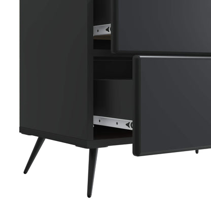 Armadio da Notte Nero 62 x 34,5 x 47,5 cm Legno ingegnerizzato | homemem39