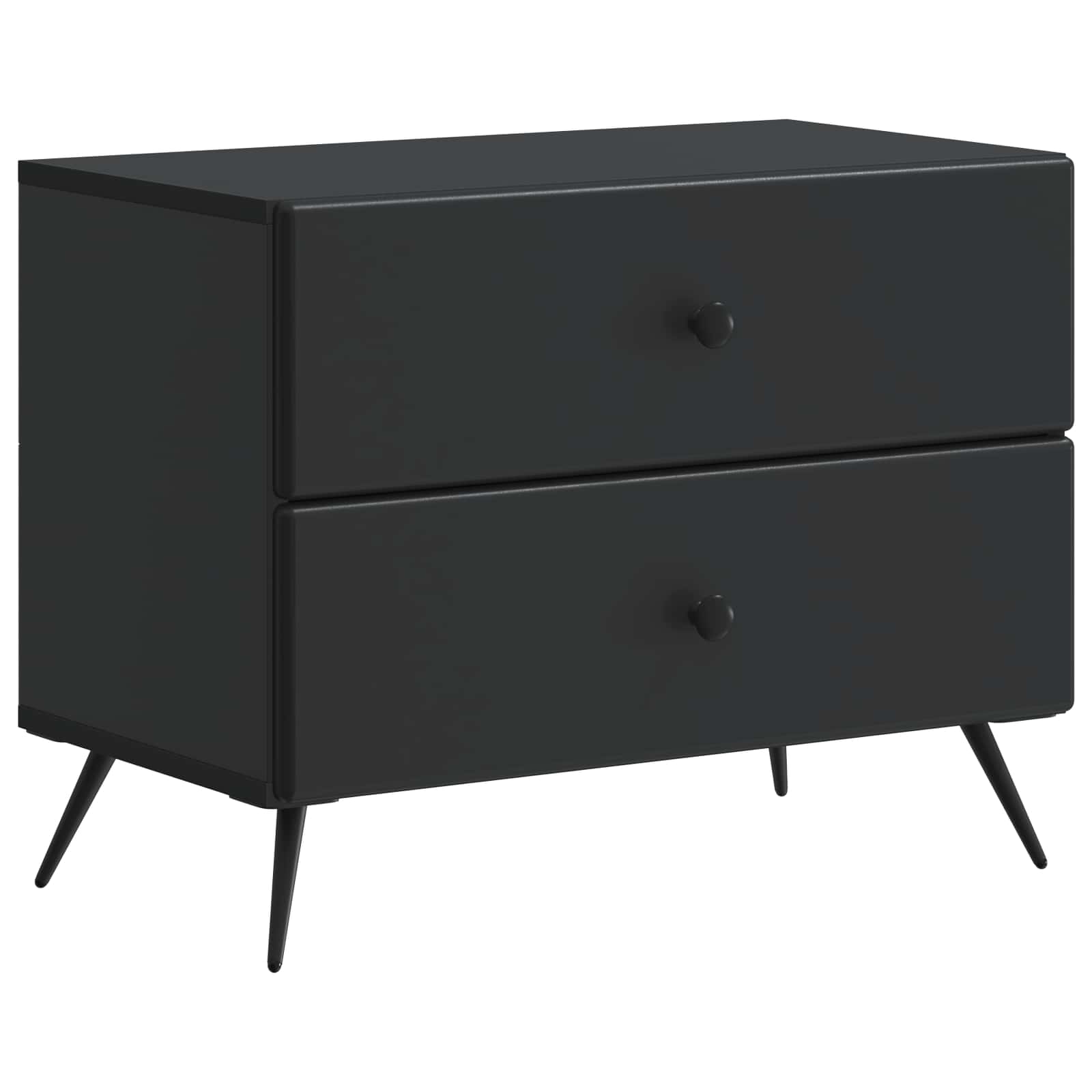 Armadio da Notte Nero 62 x 34,5 x 47,5 cm Legno ingegnerizzato | homemem39