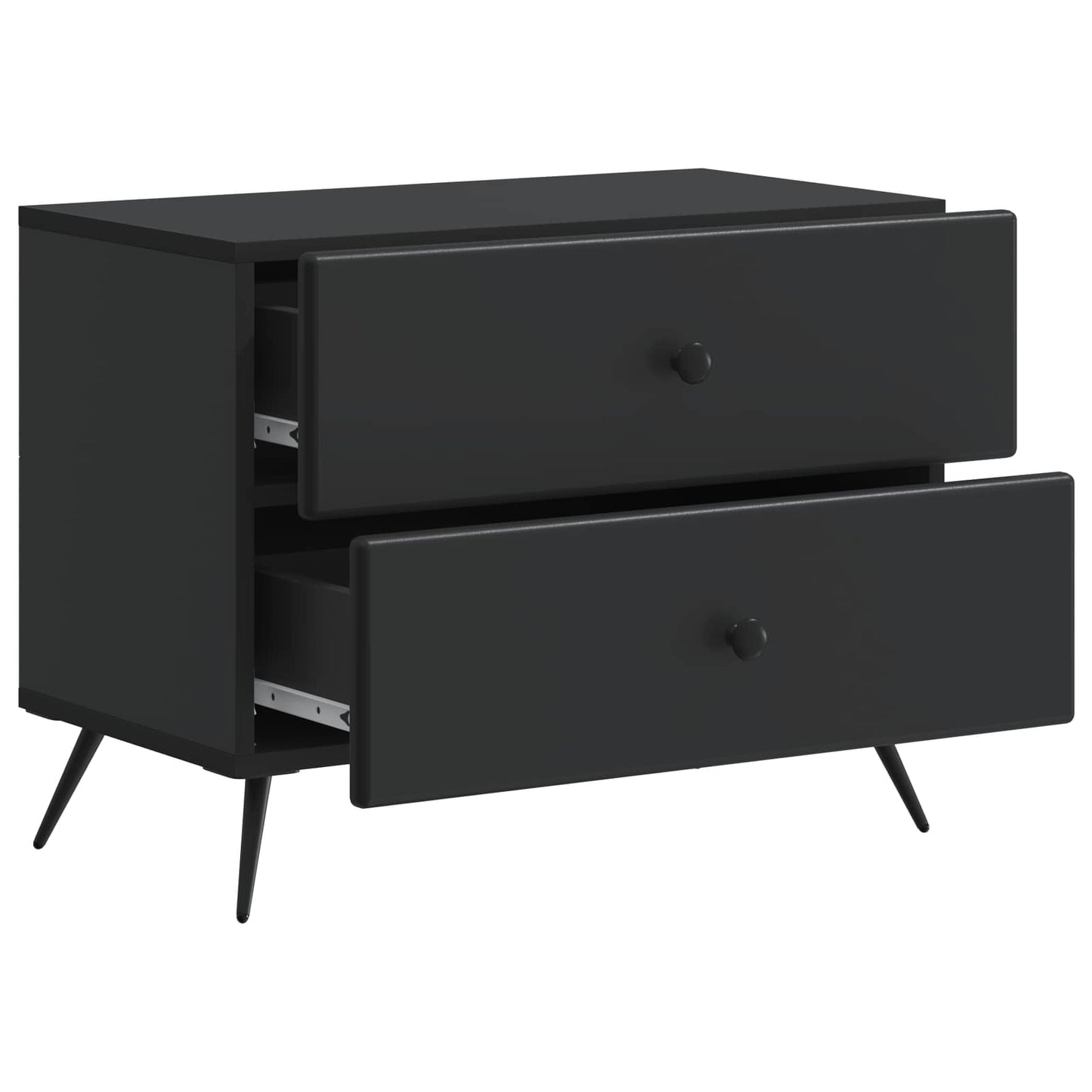 Armadio da Notte Nero 62 x 34,5 x 47,5 cm Legno ingegnerizzato | homemem39