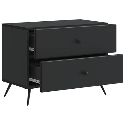 Armadio da Notte Nero 62 x 34,5 x 47,5 cm Legno ingegnerizzato