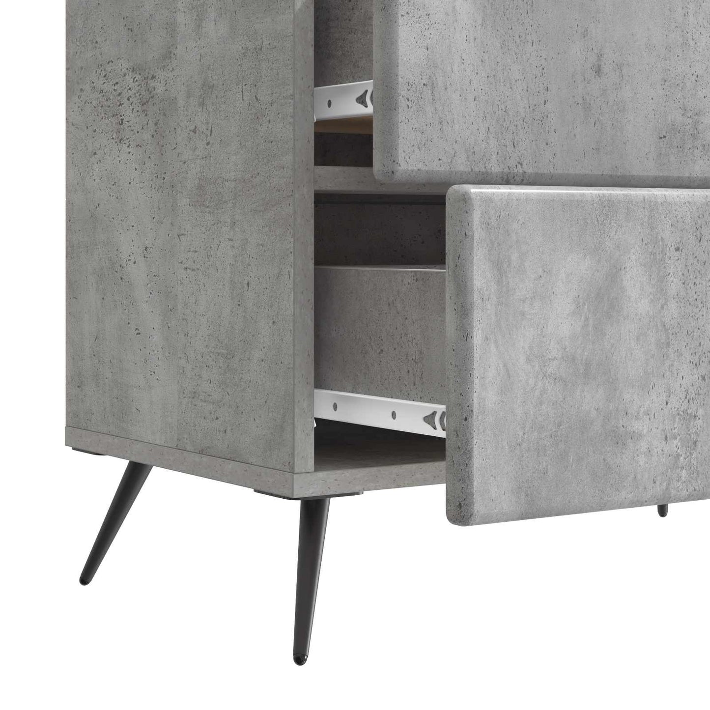 Armadio da Notte Grigio Cemento 62 x 34,5 x 47,5 cm | homemem39
