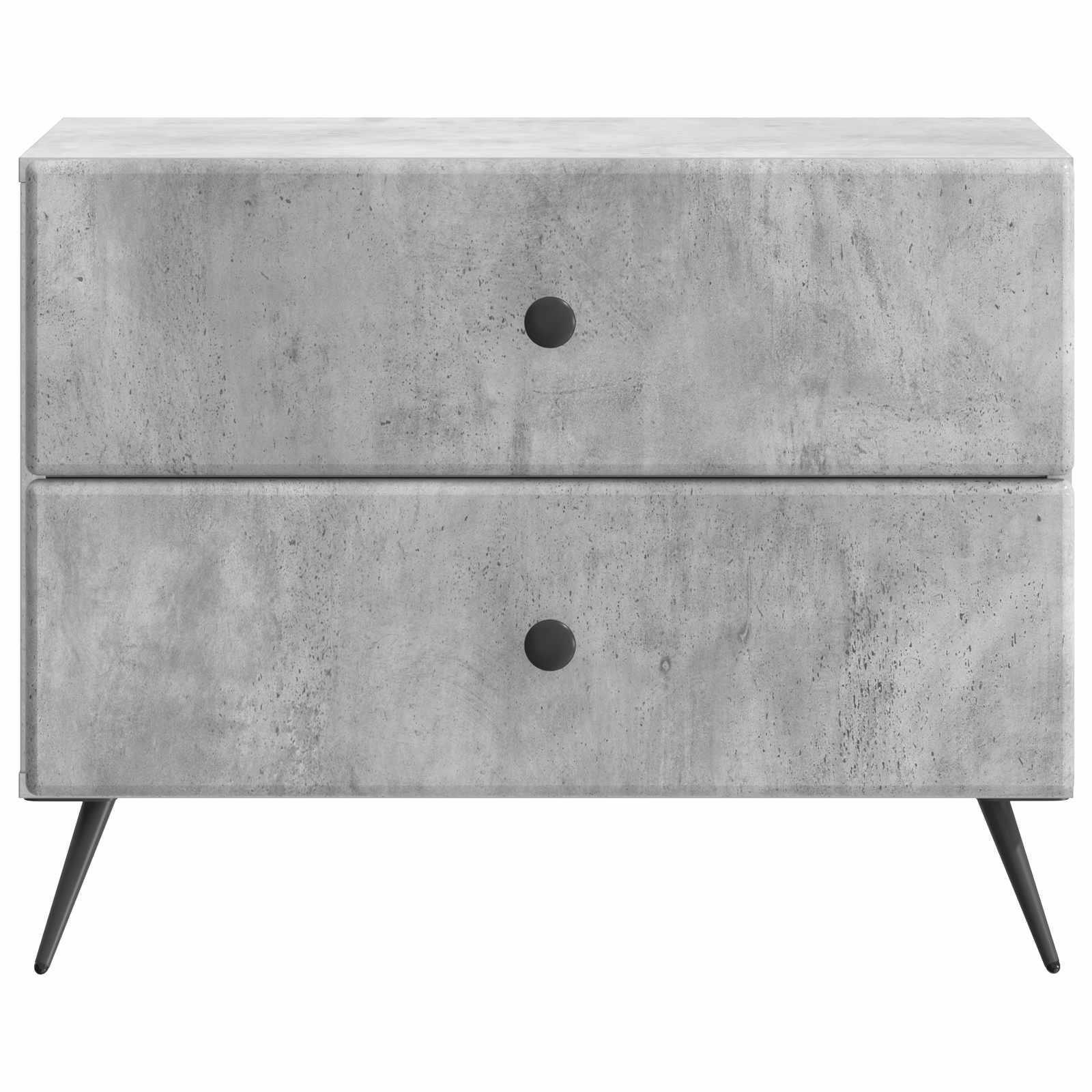 Armadio da Notte Grigio Cemento 62 x 34,5 x 47,5 cm | homemem39