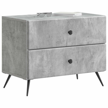 Armadio da Notte Grigio Cemento 62 x 34,5 x 47,5 cm | homemem39
