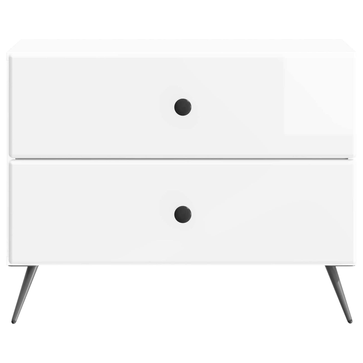 Armadio da Notte con cassetto Bianco Lucido 62 x 34,5 x 47,5 cm | homemem39
