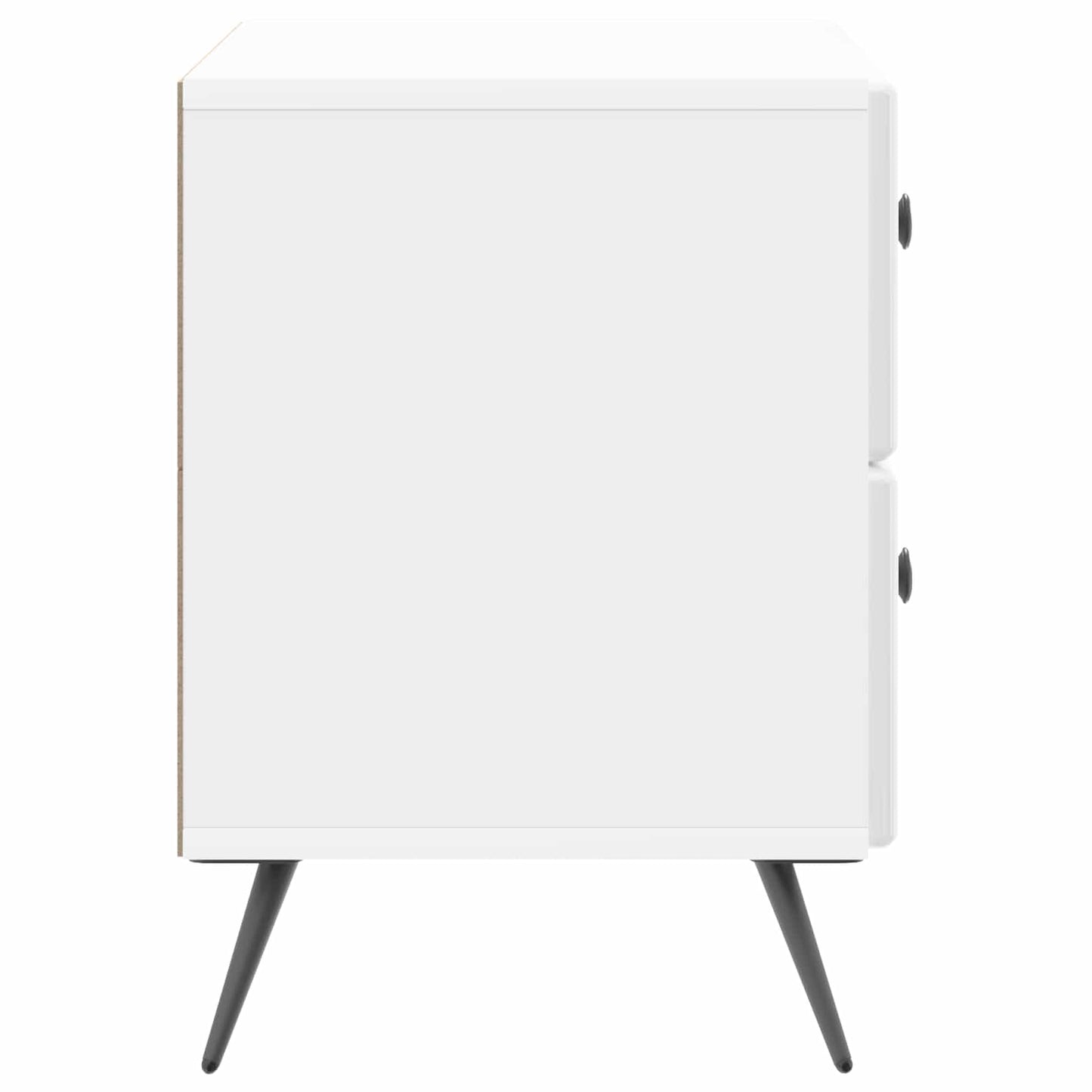 Armadio da Notte con cassetto Bianco Lucido 62 x 34,5 x 47,5 cm | homemem39
