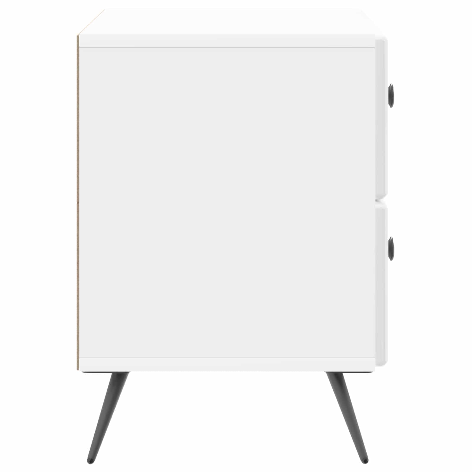 Armadio da Notte con cassetto Bianco Lucido 62 x 34,5 x 47,5 cm | homemem39