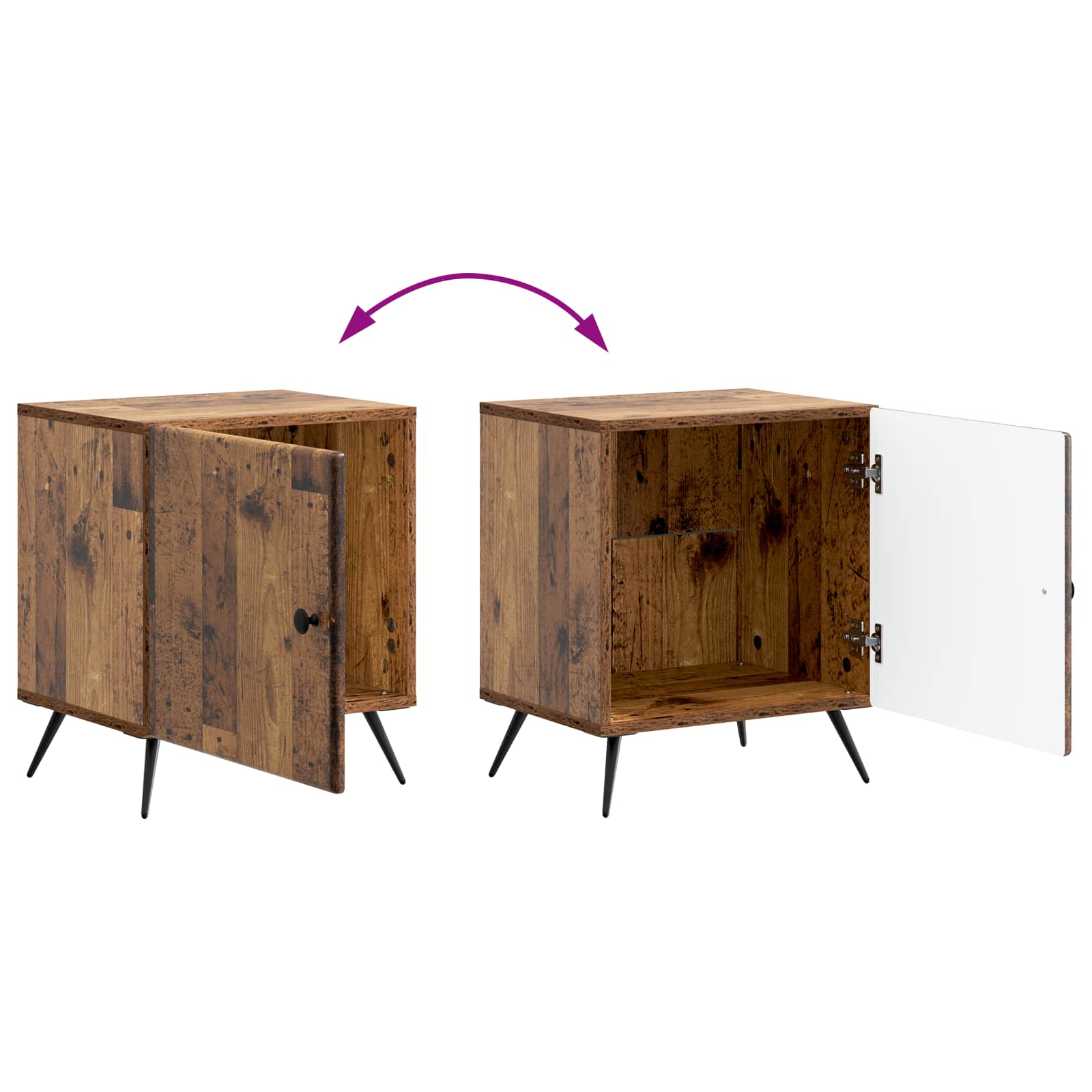 Armadio da Notte Legno antico 43 x 34,5 x 50 cm | homemem39