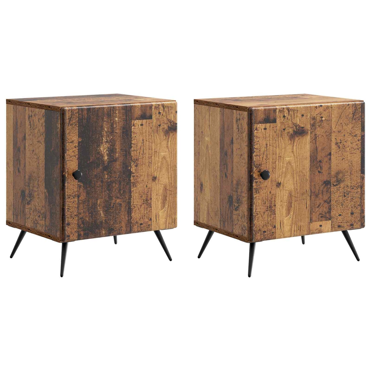 Armadio da Notte 2 pcs Legno antico 43 x 34,5 x 50 cm | homemem39