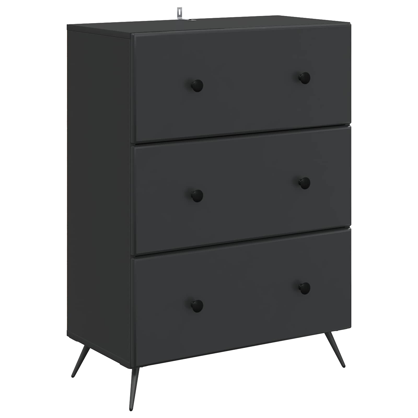 Mobile con Cassetti Nero 66 x 34,5 x 90 cm Legno ingegnerizzato | homemem39