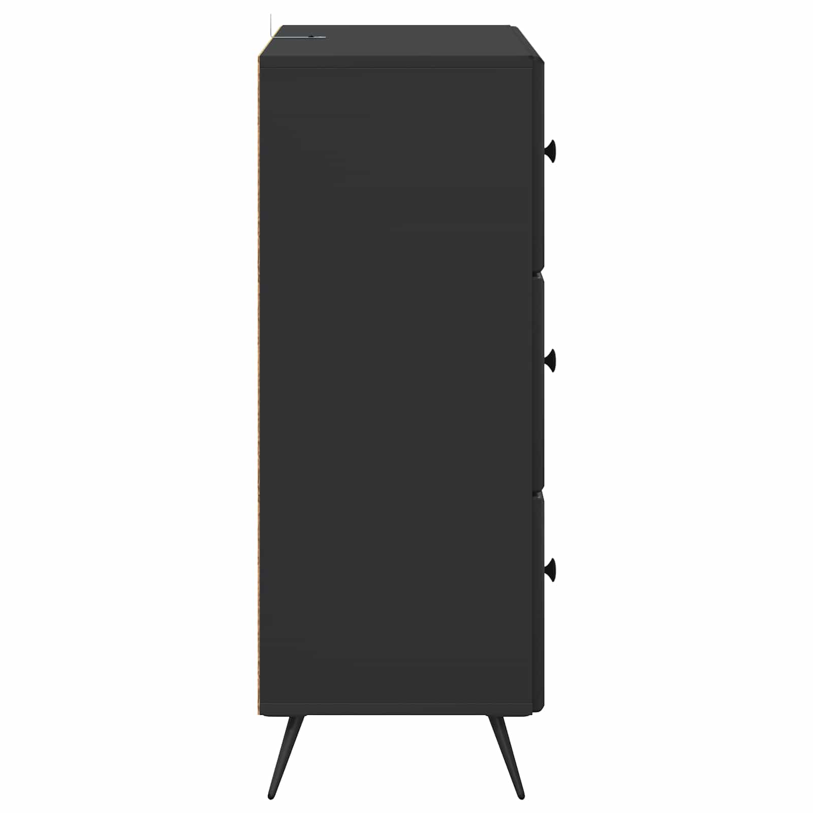 Mobile con Cassetti Nero 66 x 34,5 x 90 cm Legno ingegnerizzato | homemem39