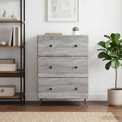 Mobile con Cassetti Grigio Sonoma 66 x 34,5 x 90 cm
