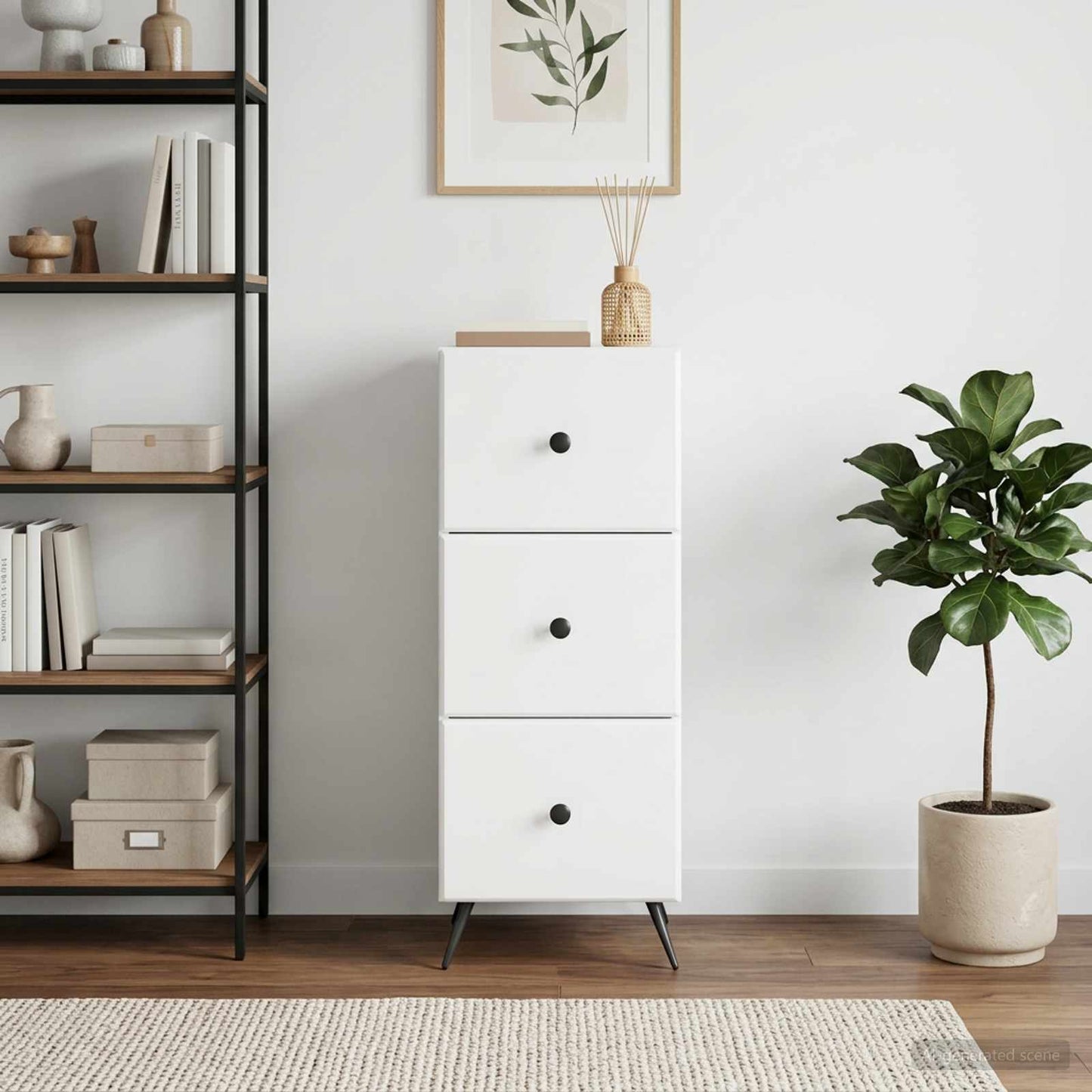 Mobile con Cassetti Bianco 33 x 34,5 x 90 cm
