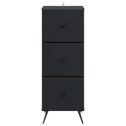 Mobile con Cassetti Nero 33 x 34,5 x 90 cm Legno ingegnerizzato | homemem39