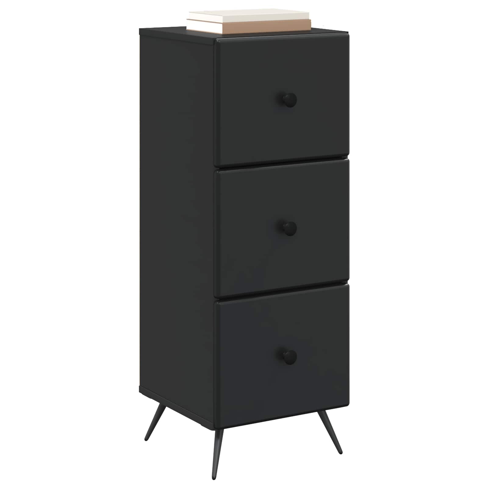 Mobile con Cassetti Nero 33 x 34,5 x 90 cm Legno ingegnerizzato | homemem39