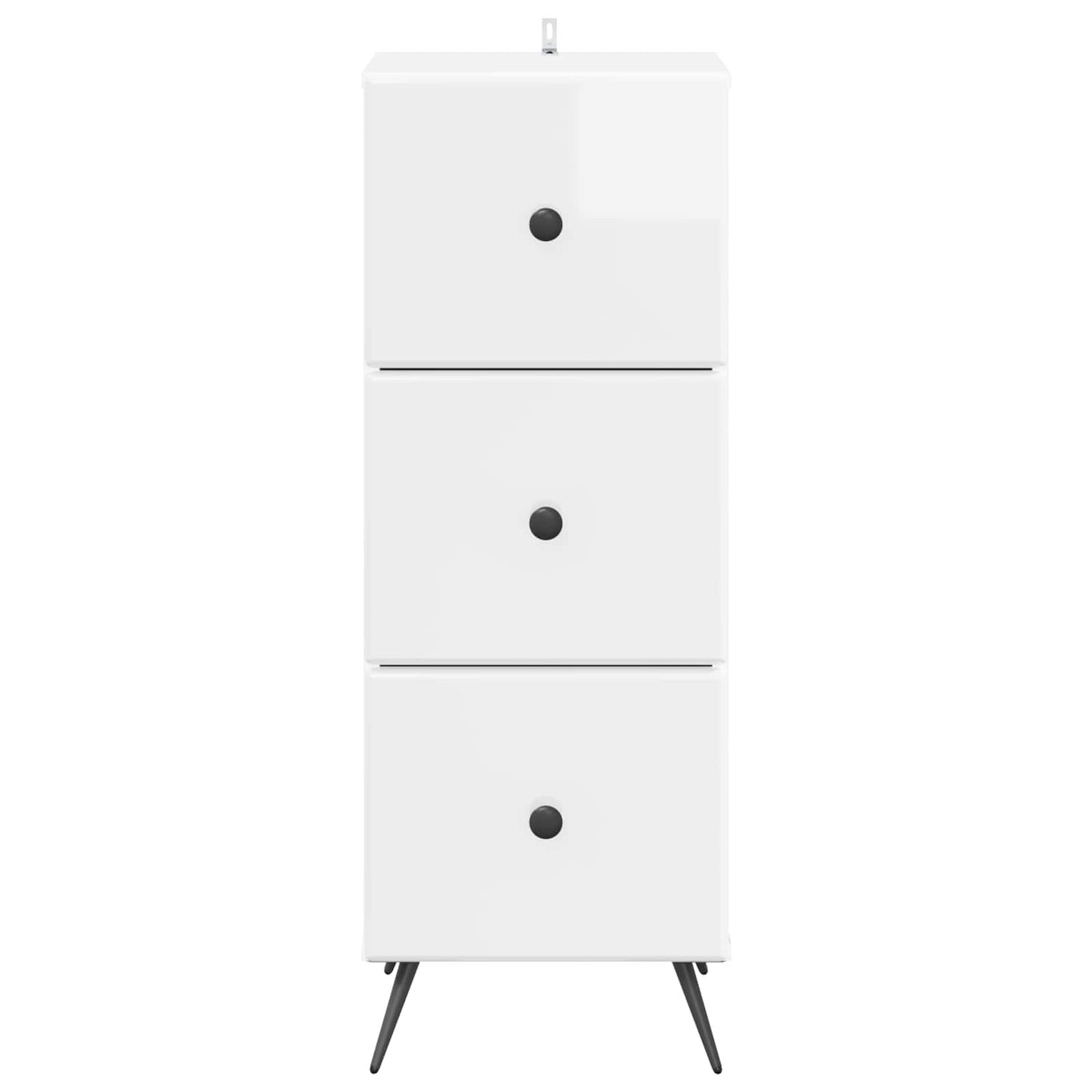 Mobile con Cassetti Bianco Lucido 33 x 34,5 x 90 cm