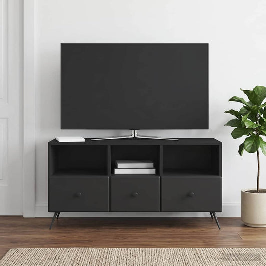 Mobile TV Nero 102 x 34,5 x 50 cm Legno ingegnerizzato