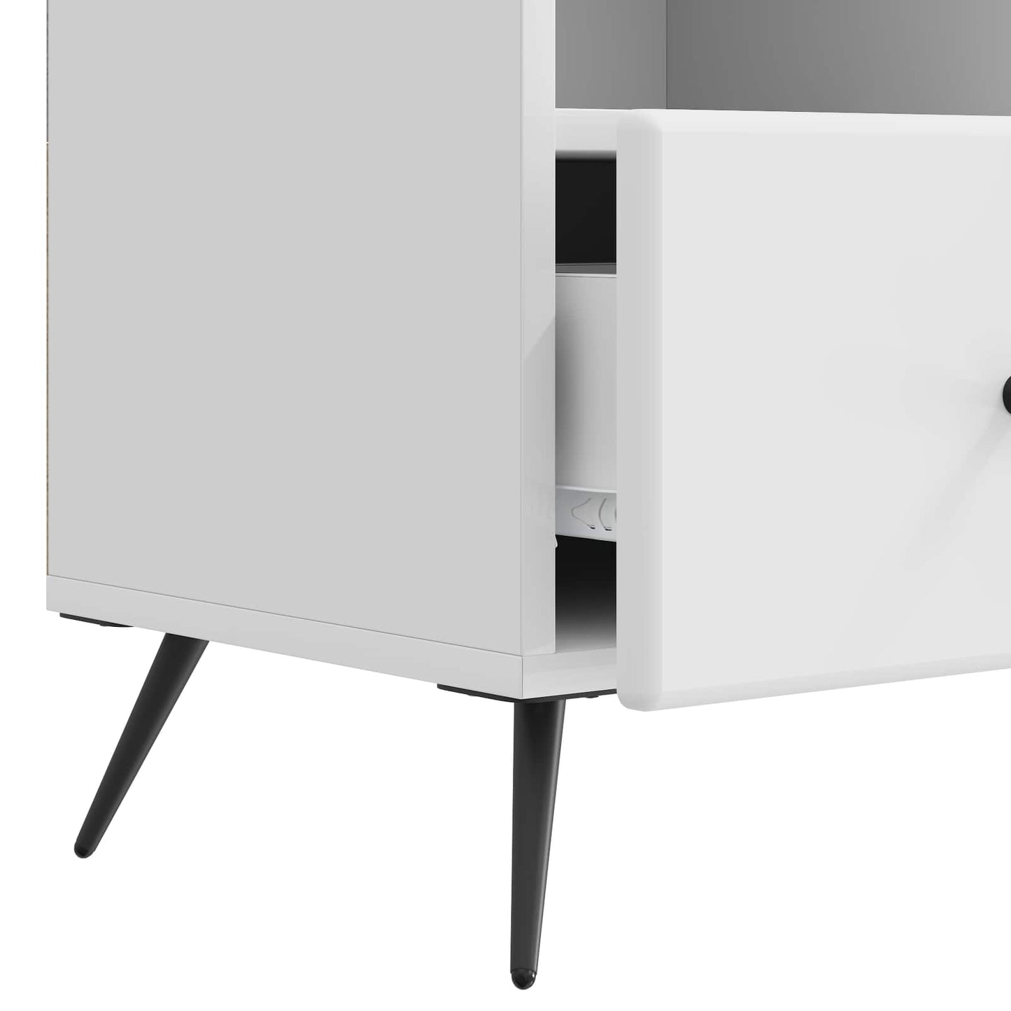 Mobile TV Bianco Lucido 102 x 34,5 x 50 cm Legno ingegnerizzato | homemem39